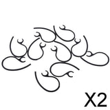 Maxbell 2x10 Pieces Ear Hooks Loop Clip Replacement for Bluetooth Headset 8.0mm K Black