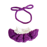 Maxbell Plush Figure Overall Skirt Pretend Play Clothing DIY Dress up for 17cm Dolls violet