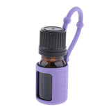 Maxbell Maxbell 5ml Empty Refillable Essential Oil Bottles Case with Silicone Sleeve Purple