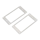 Maxbell 2 Pieces Humbucker Pickup Ring Bridge Pickup Accessory Pickup Frame Mounting Silver