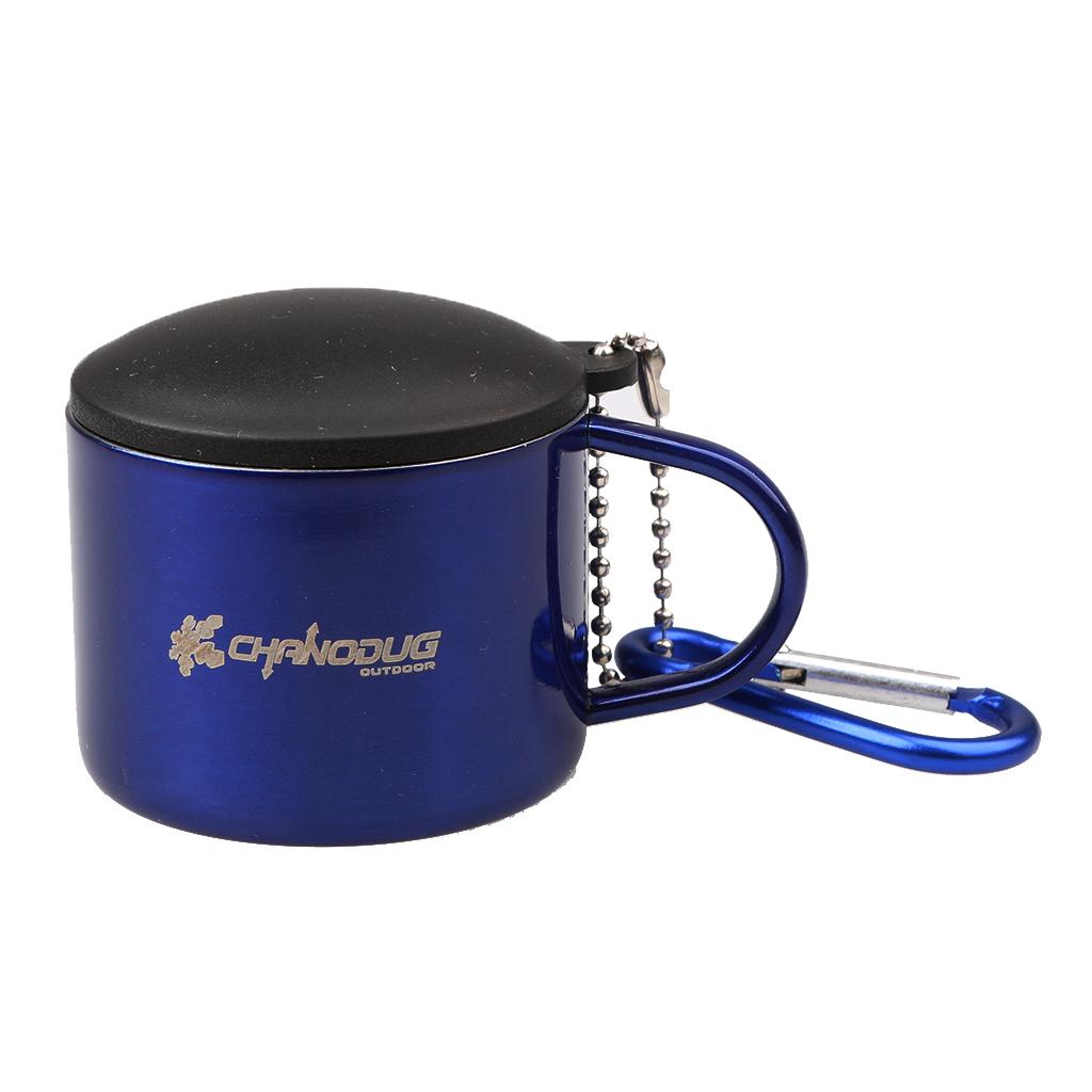 Maxbell Maxbell Stainless Steel Cup Coffee Mug with Keychain for Outdoor Camping Travel blue