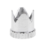 Maxbell 2pcs Brass Airbrush Crown Shape Needle Cap Air Brush Accessories Part Silver