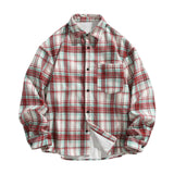 Maxbell Plaid Shirt Breathable Casual Coat Long Sleeve Shirt for Outdoor Winter Work 2XL