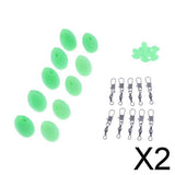 Maxbell 2x10 Pieces Bombarda Sbirolino Floating Trout Pose Fly Fishing Floats Green