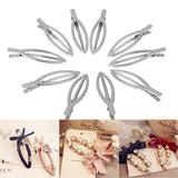 Maxbell 10Pcs Oval Square Shape Hair Clips Duck-Bill Clips DIY Accessory