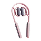 Maxbell Cervical Spine Neck Massager Roller Ergonomic Comfortable for Neck Waist Arm Pink