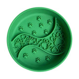 Maxbell Pet Dog Slow Feeder Bowl Non Slip Food Storage Container Dogs Kitty green