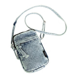 Maxbell Denim Crossbody Bag Gift Daily Use Stylish Phone Bags for Women Travel Girls Light Blue