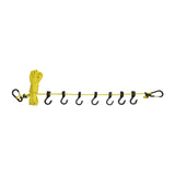 Maxbell Outdoor Clothes Line Nylon with Hooks Clothesline for Camping Indoor Balcony Yelow Reflective