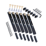 Maxbell 6 Pieces Headless Guitar Bridge Tailpiece Metal for Replaces Accessories DIY with screw