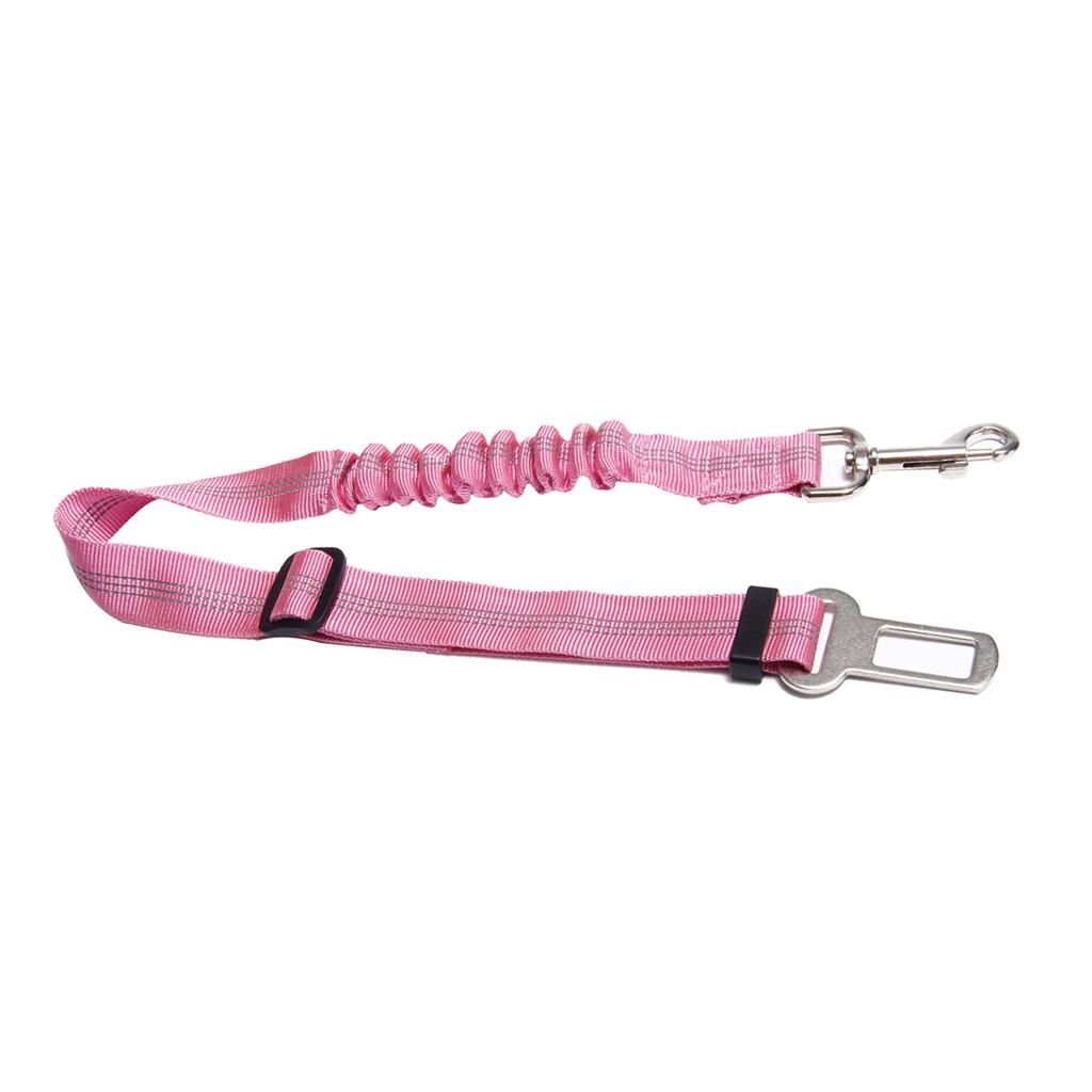 Maxbell Maxbell 2 Pcs Adjustable Pet Cat Dog Car Seat Belt Nylon Leash For Pet Dog Pink