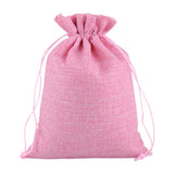 Maxbell 50 Pieces Gift Bags with Drawstring Drawstring Bag for Grocery Party Wedding Pink