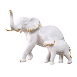 Maxbell Maxbell Resin Figurines Sculpture Elephant Statues for Wedding Bedroom New Year Home White With Kids