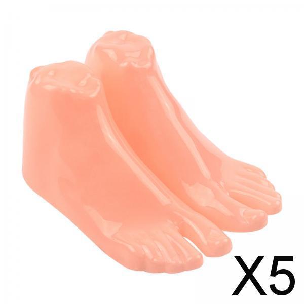 Maxbell 5x1 Pair Mannequin Modeling Feet for Ankle Bracelet Socks Model Display Stand Men