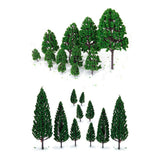Maxbell 22 PCS 3-16 cm Green Model Trees Train Architecture War Game Scenery Layout