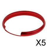 Maxbell 5x45cm Aluminum Smart Key Fob Protective Ring Cover For BMW  Red