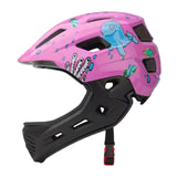Maxbell Kids Bike Helmet Cycling Helmet Outdoor Activities Portable Full Face Helmet Pink