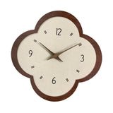 Wall Clock Modern Housewarming Gift Non Ticking for Living Room Hotel Office Flower Shape