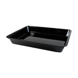 Maxbell Serving Tray Reusable Black Large Unbreakable Plate for Veggies Sushi Snacks 80x31x6cm