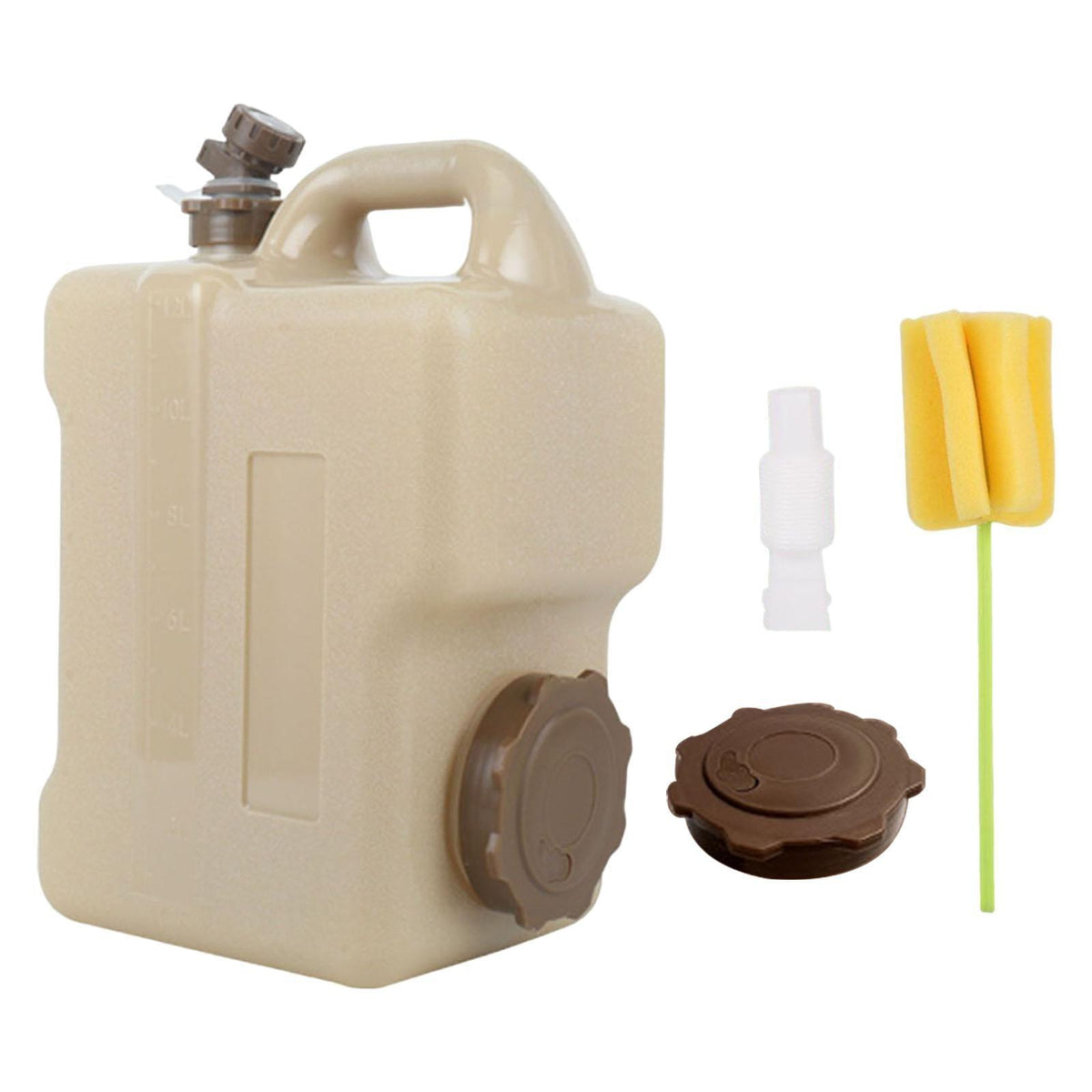 Maxbell Maxbell Water Container Easy Cleaning Canister Water Tank for Barbecue Camping Beige 12L