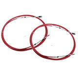 Maxbell 2Pcs 8Ft Throttle Shift Control Cable for Yamaha Outboard Boat Motor Red