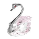 Maxbell Swan Figurine Decoration Decors Swan Statue for Birthday Anniversary Cabinet pink