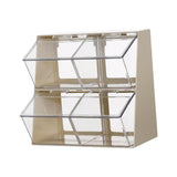 Maxbell Cosmetic Storage Box Transparent Coffee Pod Holder for Bedroom Office Pantry White