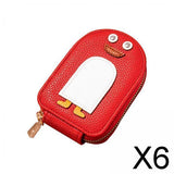 Maxbell 6xCredit Card Holder Purse Change Pouch for Dating Travel Valentines Day Gifts Red