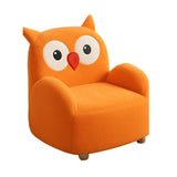 Maxbell 2in1 Kids Cartoon Sofa Bed, Soft Plush, Solid Wood, Safe & Space-Saving Orange Owl Wood