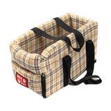 Maxbell Dog Carrier for Car Car Center Console Dog Seat Stable Non Slip Pet Supplies Beige