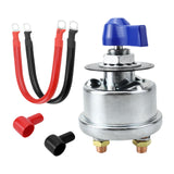 Maxbell Battery Disconnect Switch Battery Cut Off Switch for Boat Vehicle Truck Blue Handle
