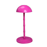 Maxbell Wig Stand Multifunction Portable Sturdy Hat Display Stand Mall Home Shop Rose Red