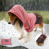 Maxbell Maxbell Pet Large Dog Rain Slicker Raincoat Size XL - Pink with dark coffe