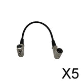 Maxbell 5x3Pin XLR Right Angle 90 Degree Female to Male Mic Cable Connector
