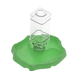 Maxbell Reptile Waterer Turtle Food and Water Bowl Automatic Feeder Reptile Drinking Green