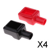 Maxbell 4x2 Pieces Car Auto Battery Terminal Clamp Clips Protection Covers Black+Red