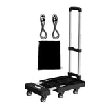 Maxbell Folding Hand Truck Hand Truck Compact Trolley for Office Travel Moving black