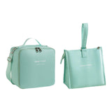 Maxbell Maxbell 2x Insulated Lunch Storage Bag Tote Food Bento Pouch for Girls School Travel Green