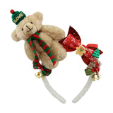 Maxbell Christmas Headband Dress up Hairhoop Hair Hoop for Women Girls Boys Festival Khaki White