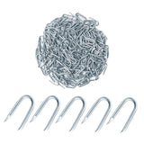 Maxbell U Shaped Fasteners Staples Nails for Chain Link Fencing Wood Livestock Fence 200Pcs