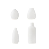 Maxbell 4x European Style Vases White Minimalist Flower Vases for Table Desktop Desk