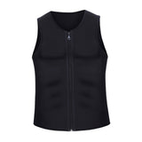 Men Zipper Sauna Sweat Trainer Vest Neoprene Yoga Thermal Body Shaper XL