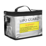 Maxbell Lipo Battery Fireproof Bag PVC Fireproof Spare Battery Bag Lipo Charging Bag Silver With strap