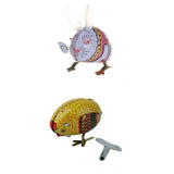 Maxbell Wind Up Jumping Bunny Rabbit + Pecking Chick Clockwork Tin Toy Collectable Gift