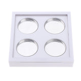 Maxbell Maxbell Square Empty Makeup Eyeshadow Palette Blush Lip Gloss Powder DIY Case 4 Grid