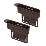Maxbell 2Pcs Car Seat Gap Filler Organizer Auto Accessories Seat Crevice Storage Box Brown