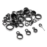 Maxbell 33pcs Fishing Rod Pole Guides Tip Eye Ring for Building Diameter 1.2-14mm - Aladdin Shoppers
