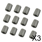 Maxbell 3x12 Pieces Wheel Tire Valve Stem Caps for TPMS Standard Valve Grey