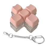 Maxbell Keyboard Fidget Keychain Accessories Decompression Toy for Home Office Party 5 Key