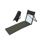 Floor Chair with Backrest Sand Chair Camping Chair for Lawn Traveling Garden Black